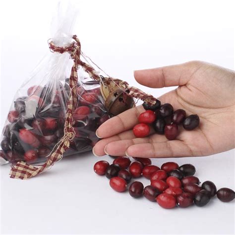 bag of fake cranberries